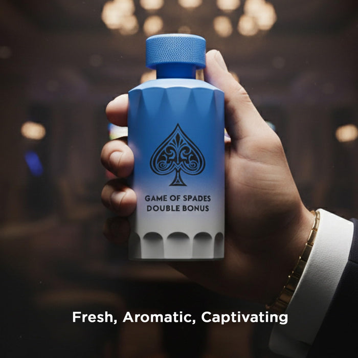 Jo Milano Game of Spades Double Bonus Parfum 3.4 oz / 100ml | Citrus Spice Cologne for Men | Inspired by Meteore